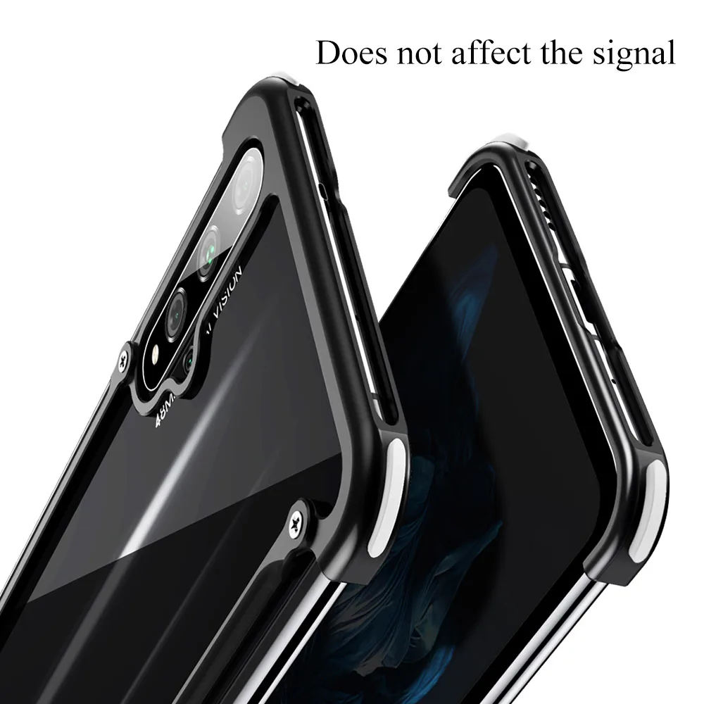 OATSBASF роскошные подушки безопасности металлический чехол для huawei Honor 20