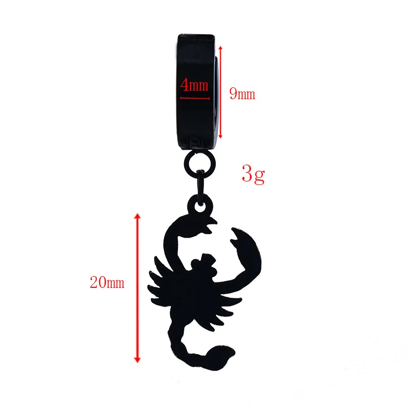 Новый Дизайн Полые скорпионы клипсы для ушей женщин и мужчин из нержавеющей