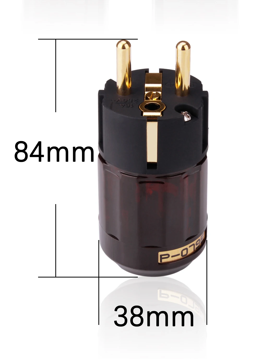 YYAUDIO Пара P-079E/C-079 24k позолоченный разъем питания SCHUKO штепсельная вилка европейского стандарта