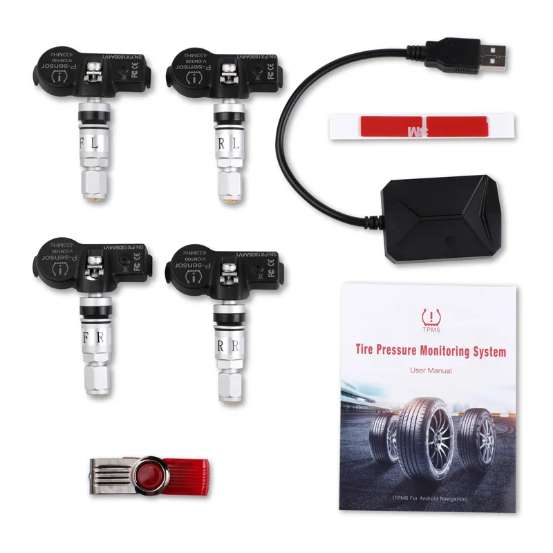 2018 новый автомобильный TPMS для Android USB система мониторинга давления в шинах