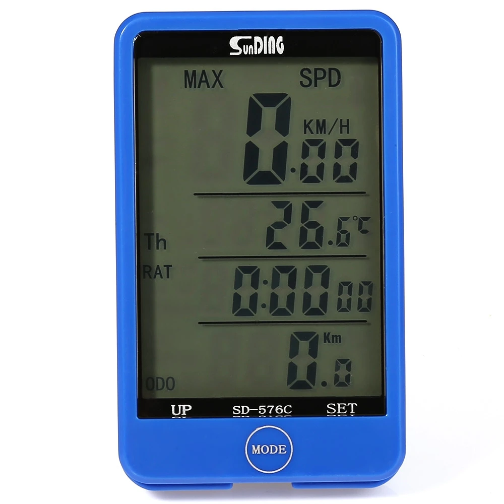 Top Rated SD - 576A Waterproof Bike Computer Light Mode Touch Wired Bicycle Cycling Speedometer With LCD Backlight | Спорт и