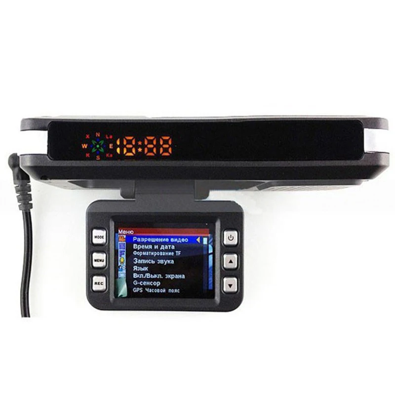QUIDUX Dvr камера 2 в 1 Rusian Voice радар детектор анти Автомобильный видеорегистратор