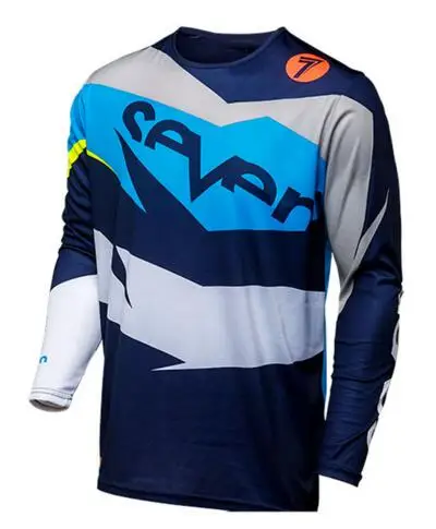 2018 семь moto cross Спортивная футболка для скоростного спуска Camiseta Ropa mtb с длинным