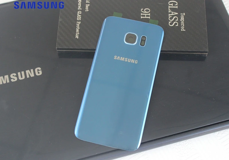 Чехол для задней батареи samsung, задняя крышка для samsung GALAXY S7 Edge, G9350, S7, G9300, задняя крышка для батареи, стеклянный корпус