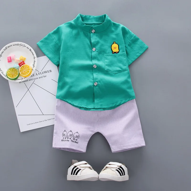 Summer infants Baby Boy Clothing Sets Bebe Cartoon Shirt+Jeans Pants 2 PCS Set Kid Outfit Toddler Cotton Tracksuit set newborn |