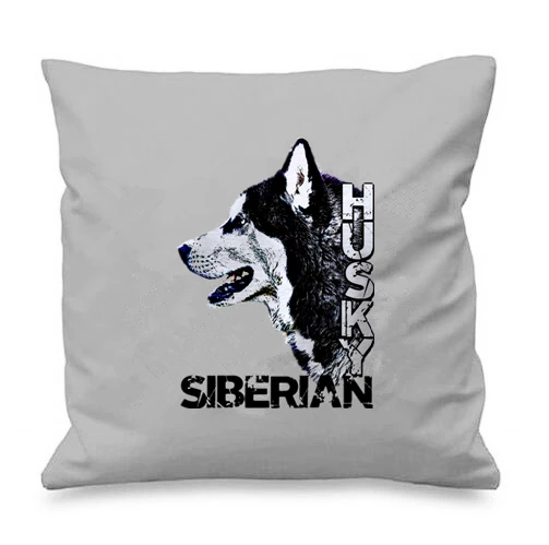 

Hot Siberian Husky Dog Cushion Cover Husky Throw Pillow Case Cool Dogs Pattern Car Seat Kids Room Decor Gifts Soft Two Sides 18"