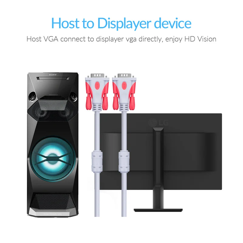 Кабель Unnlink VGA 1 м 5 2 3 поддержка 1080P 60 Гц|vga cable|cable malevga cable male |