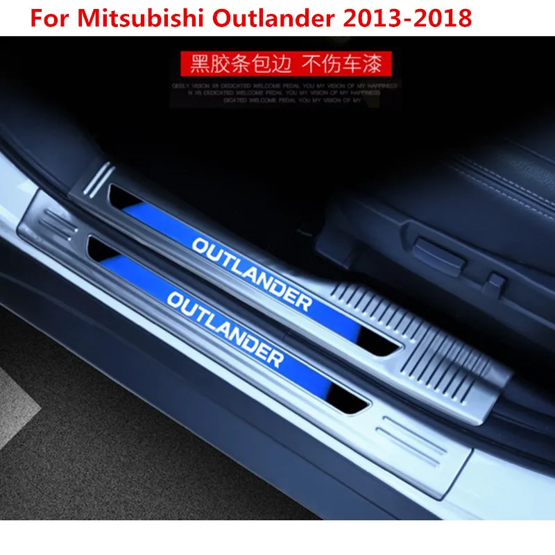 Высококачественная нержавеющая сталь порога двери прикрытие потертостей Kick шаг