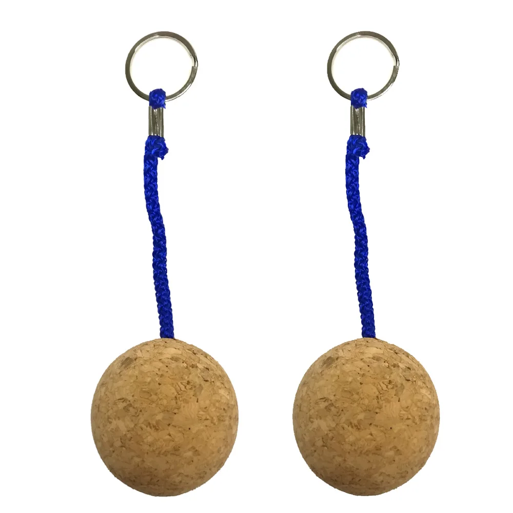 5cm Blue 2PC 1 шт 2 шт 3,5 см 5 см морской парусный спорт лодка плавающий пробковый брелок водный плавучий шар плавающий пробковый брелок каяк брелок-поплавок - Цвет: 5cm Blue 2PC
