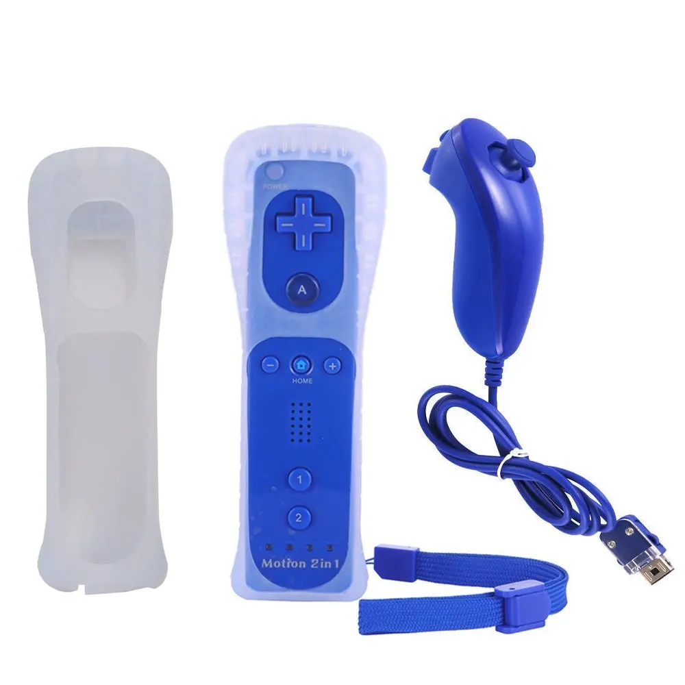 2 в 1 Беспроводной дистанционного Управление + Nunchuk для Nintend Wii встроенным Motion Plus U