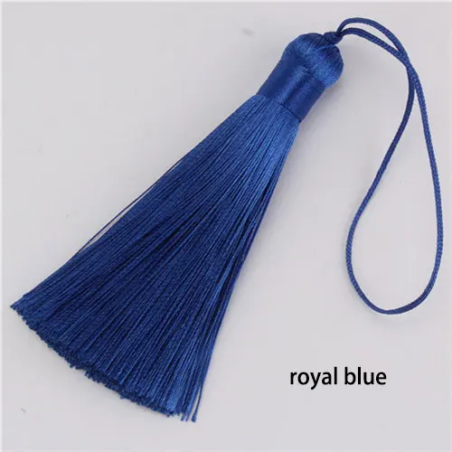 royal blue 2 шт./упак. 8 см шелковая кисточка бахрома щетка для занавесок DIY ремесло кисти Бахрома отделка для штор s ювелирные изделия DIY свадебный домашний Декор Аксессуары - Цвет: royal blue