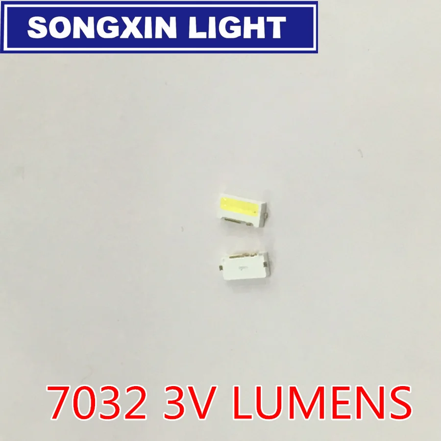 50 шт. люмен Светодиодная подсветка Edge LED вспышка для 0 7 Вт 3В 7032 холодный белый SAMSUNG