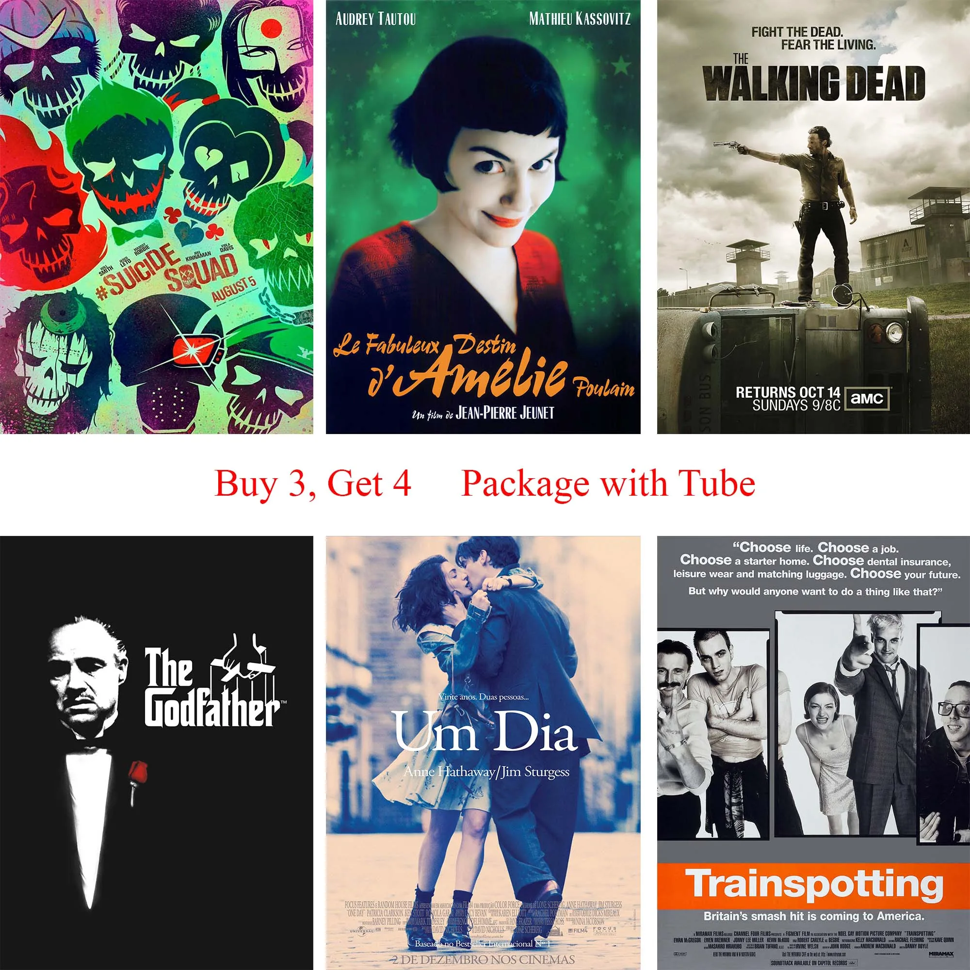 Классические Постеры для фильмов печатная бумага с белым покрытием гостиной