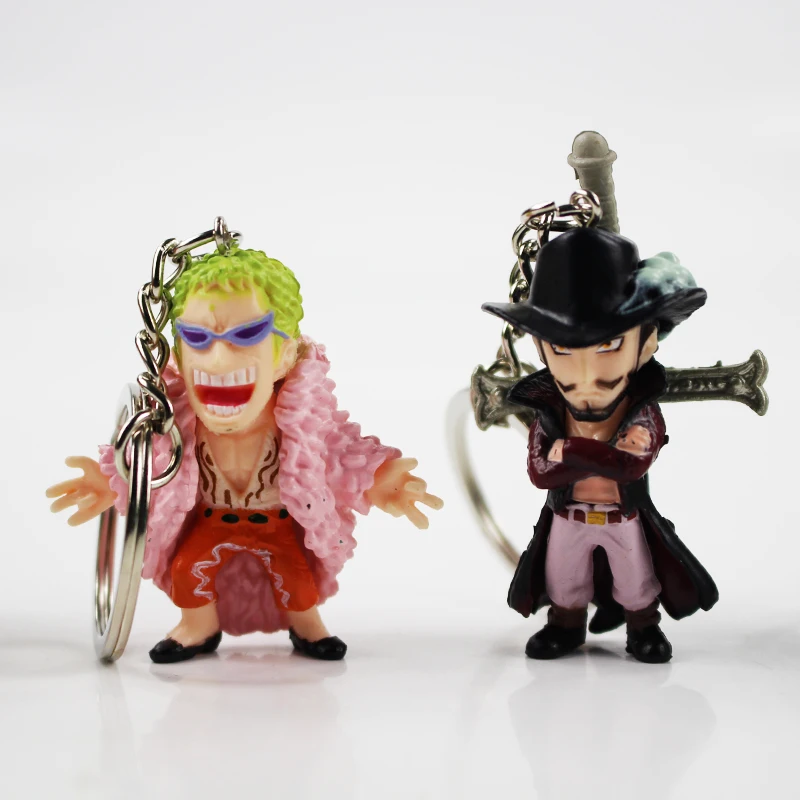 4 5 см 10 шт./лот цельный брелок Луффи Эйс Хэнкок Jinbe Mihawk Эдвард дофламинго Кума