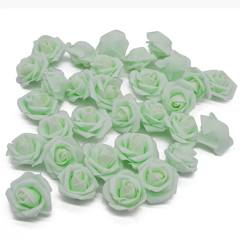 light green 20 шт./лот пена для искусственных цветов розы голова дома ручной работы букет Свадебная вечеринка украшения DIY Гирлянда Декор поставки - Цвет: light green