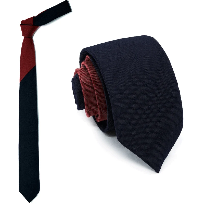 

2019 New Fashion Wool Version Tie Men Dress Business Formal Work Students England Wedding Black 7cm Neck Ties with Gift Box