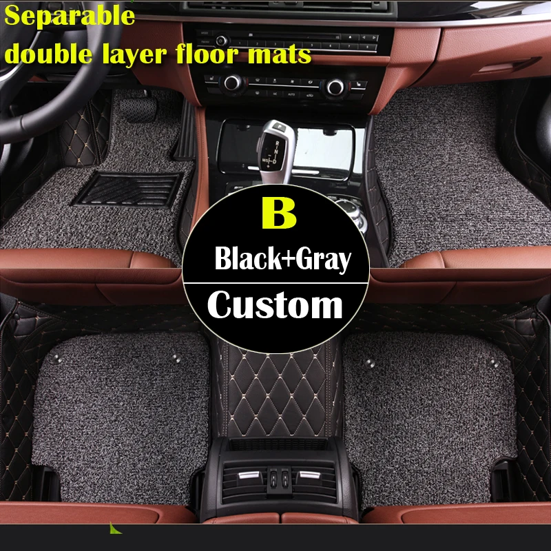 Съемные двухслойные автомобильные напольные коврики на заказ для Jeep Grand Cherokee