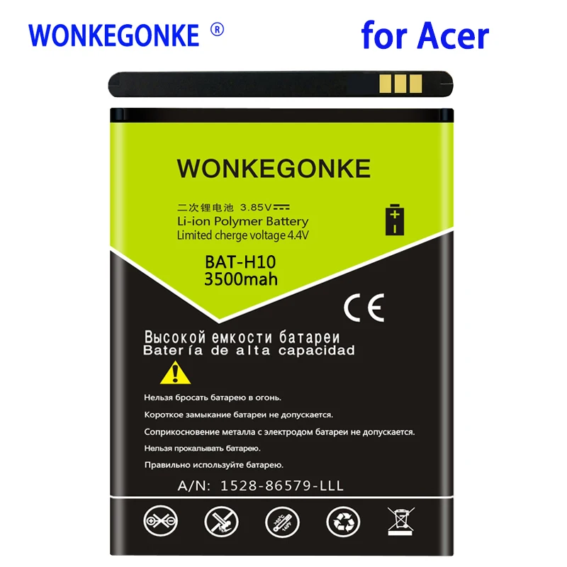 

WONKEGONKE 3500mah BAT-H10 Battery For Acer Liquid X1 Lithium Polymer Batteries Bateria