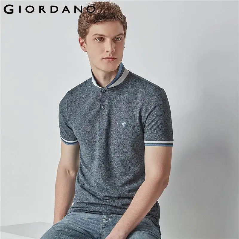 Giordano Мужская рубашка поло с коротким рукавом мужские летние топы для мужчин Camisa