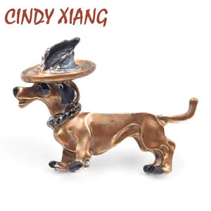 CINDY XIANG винтажная Милая собачья Брошь булавка для женщин модные броши щенки животные эмалевые броши ювелирные изделия Аксессуары для пальто подарок