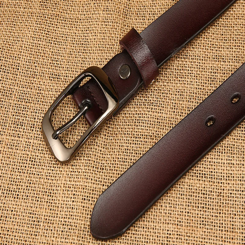 WULEKUE Дизайнерские женские пояса из натуральной кожи с пряжками-булавками для джинсов и металлической пряжки.