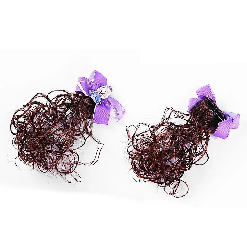 Purpls bow girl hair bows for girls kinky curly +purple +clip+girl shaped little clips women 2019 | Детская одежда и обувь