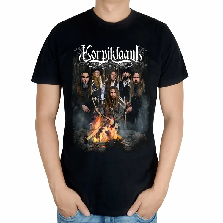 15 видов конструкций Korpiklaani в роковом стиле рубашка 3D по индивидуальному заказу
