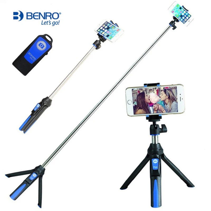 BENRO 33 inch ручной мини штатив монопод для селфи Bluetooth Выдвижная selfie Штатив