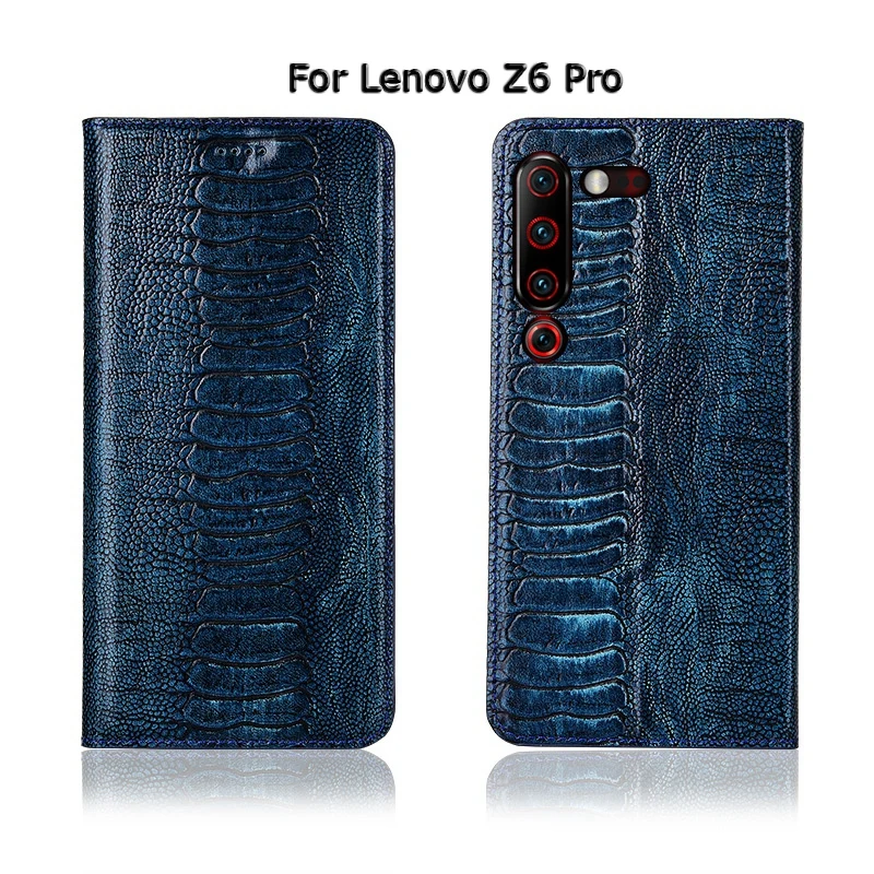 Чехол для телефона для lenovo Z6 Pro Lite, чехол с откидной крышкой, подставкой, карманом для карт, чехол из натуральной коровьей кожи