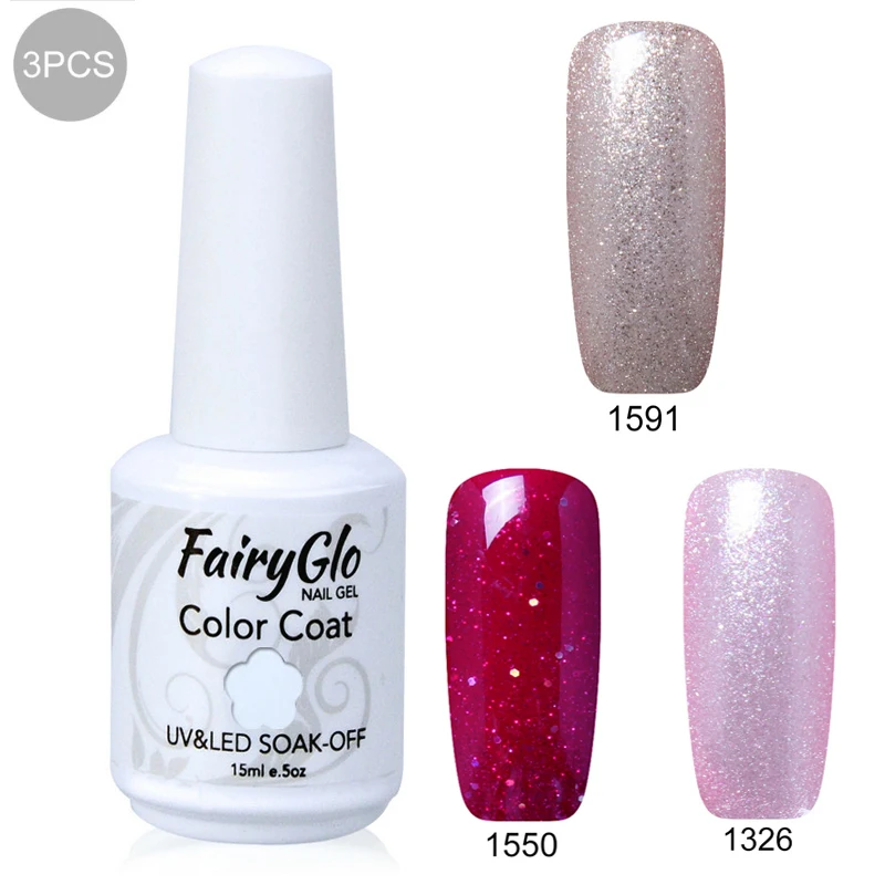 3-3 FairyGlo, УФ-гель для ногтей, 15 мл, чистый цвет, Гель-лак для ногтей, светодиодный, лампа, Гель-лак, краска, Гель-лак, Лаки, тиснение, гибридный лак, чернила - Цвет: 3-3