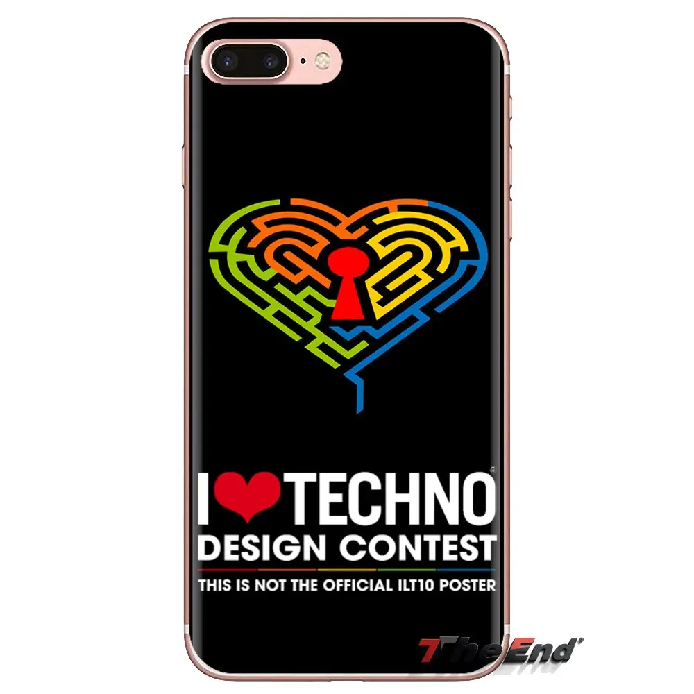 I Love Techno technology Music для LG G3 G4 Mini G5 G6 G7 Q6 Q7 Q8 Q9 V10 V20 V30 X Power 2 3 K10 K4 K8 2017 силиконовый чехол |