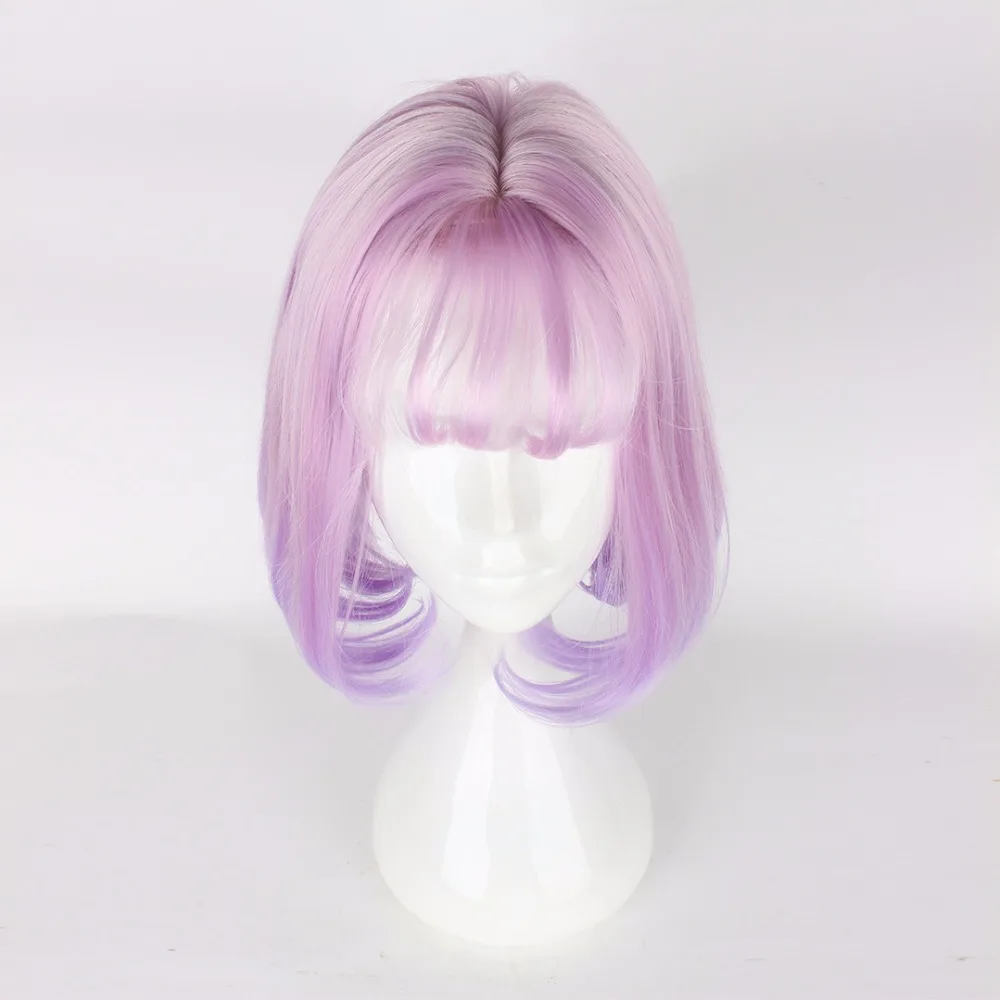 MCOSER 35 см короткий цвет смешанный синтетический Air Bang Косплей вечерние женские парик Высокая температура волокна волос WIG-635D
