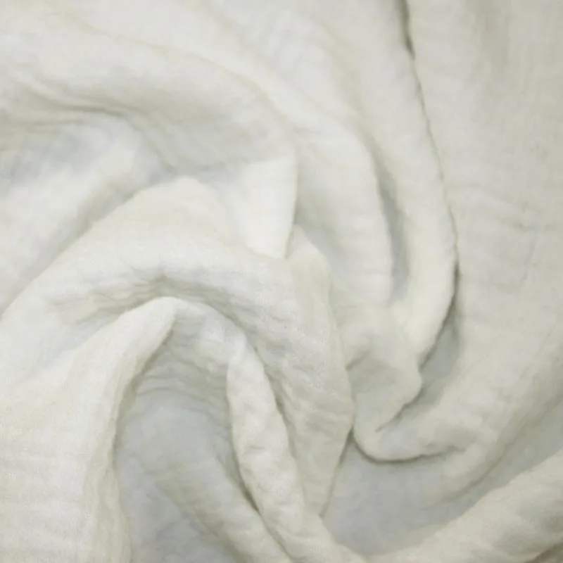 Художественный Ретро двухслойный 100% хлопок белый креп мягкая текстильная ткань