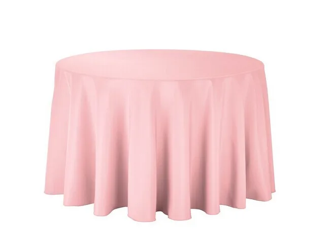 Baby Pink 1 шт круглая скатерть белая для свадеб мероприятий полиэстер Обычная Скатерть украшения мероприятий - Цвет: Baby Pink