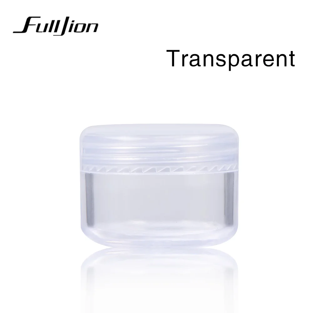 Fulljion 1 шт. прозрачная пустая банка для ногтей коробка для стразов тени для век лица кремовый многоразовый баночка косметический подпакет Макияж инструмент - Цвет: Transparent