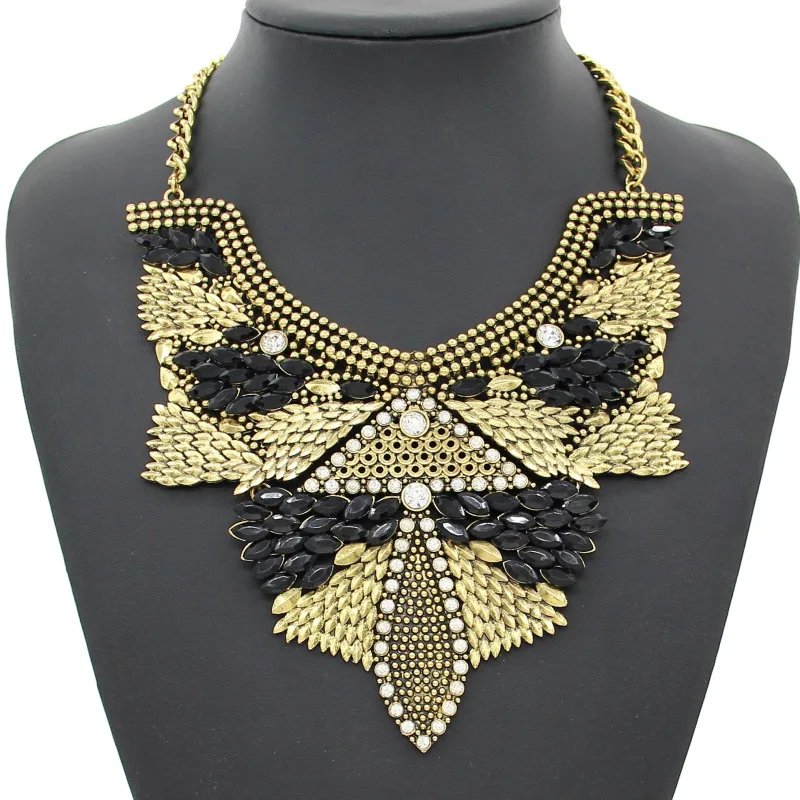 Женское винтажное большое массивное ожерелье модное дизайнерское Ожерелье