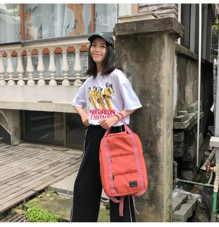 Модный женский рюкзак, Одноцветный нейлоновый рюкзак Mochilas, женская сумка на плечо, рюкзак для девочек-подростков