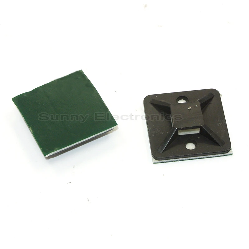 

50 шт., 50 шт., черные самоклеящиеся крепления для кабельных стяжек