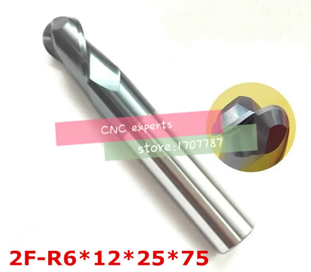 

2018 Cnc Router Fresa 2f-r6.0*12*25*75hrc50,carbide End Mills,carbide Square Flatted Mill,2 Flute,coating,factory Outlet Length