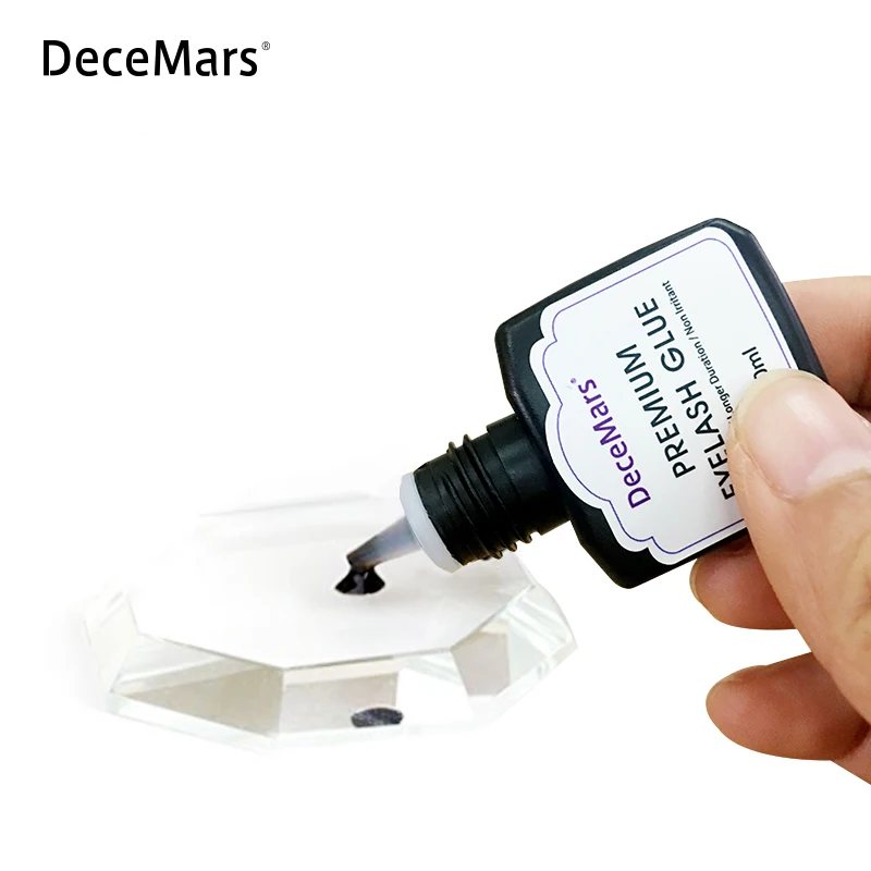 Клей DeceMars для наращивания ресниц 10 мл сухой в течение 2-3 секунд клей черный