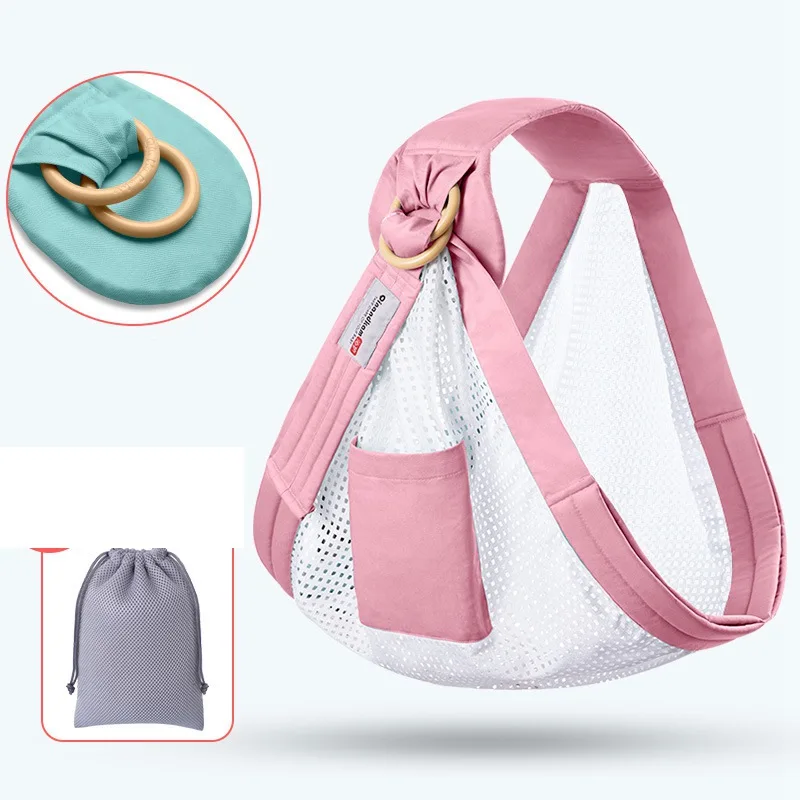 breathable pink Эргономичная переноска-кенгуру для новорожденных, удобная переноска-кенгуру для грудного вскармливания - Цвет: breathable pink