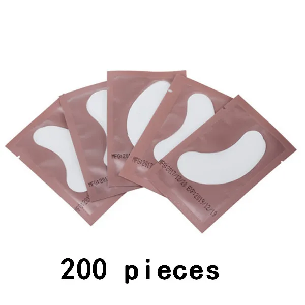 200 pink 100 шт. патчи для глаз для ресниц розовые синие золотые накладки для глаз без ворса патчи для ресниц удлинитель ресниц - Цвет: 200 pink