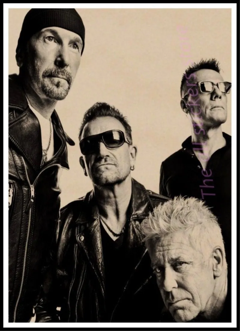 U2 плакат. Ирландский плакат для украшения дома. Крафт-кислотная рок-музыка плакат рисунок ядро наклейки на стену/6035 - Цвет: 27
