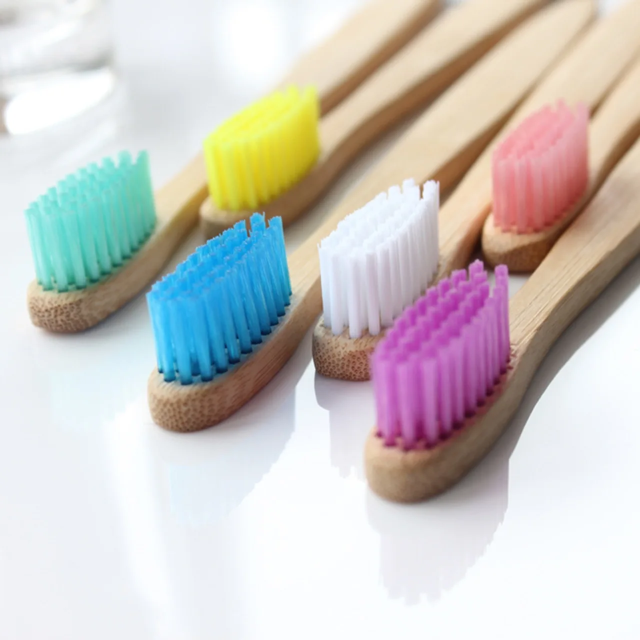 Зубная щетка из натурального бамбука мягкая щетина зубная маленькая для гигиены