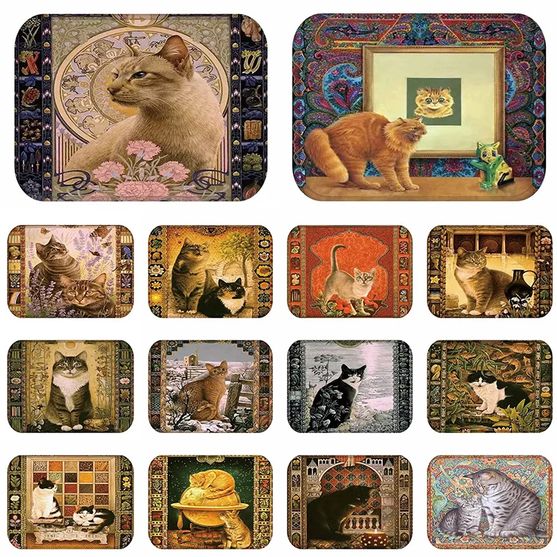 40x60cm New Cartoon Style Lovely Cat Anti-slip Floor Mat Outdoor Rugs Animal Front Door Mats Kitchen for Living Room | Дом и сад