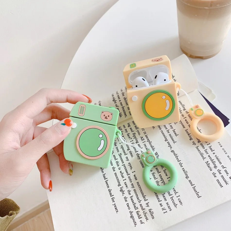 Силиконовый наушник чехол для Airpods 2 Чехол 3D мультфильм Куриное яйцо наушники чехол для Apple Air pods 1 чехол для наушников брелок