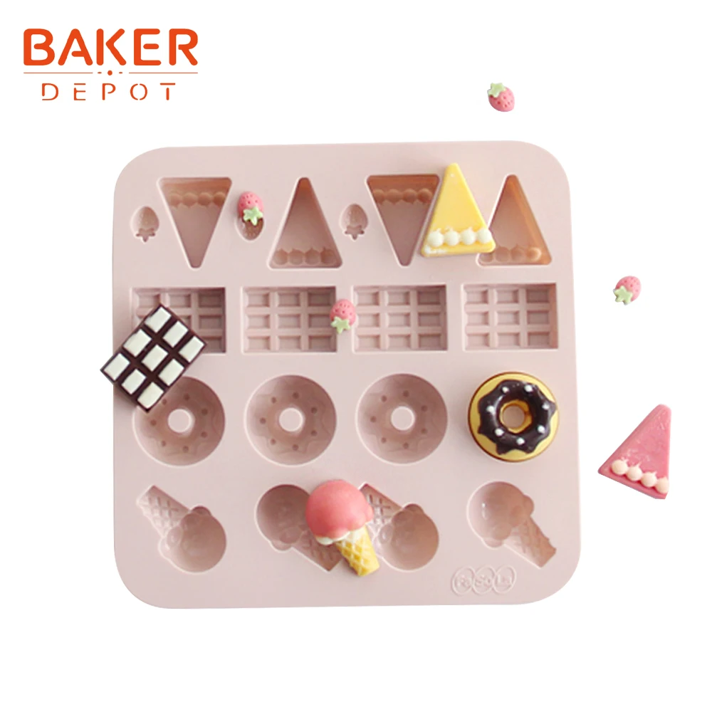 BAKER DEPOT силиконовая форма для выпечки тортов пончиков конфет шоколада овальной