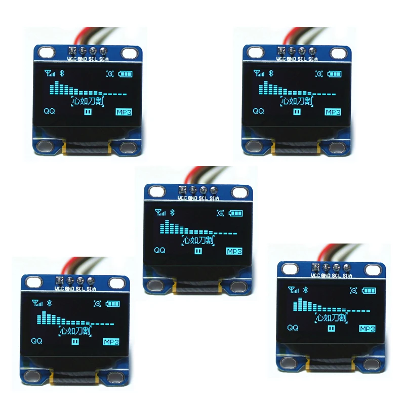 

5pcs 0.96" Inch Blue I2c IIC Serial Oled LCD LED Module 12864 128X64, for Arduino Display Raspberry PI 51 Msp420 Stim32 SCR