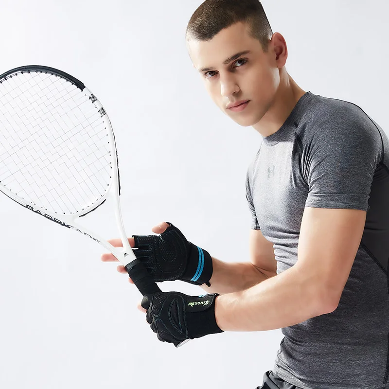 

Men's Glove Luva Ciclismo Bicycle Fitness Riding Half Finger Women Glove Weight Lift Dumbbell Breathable Slip Long Satin Gloves
