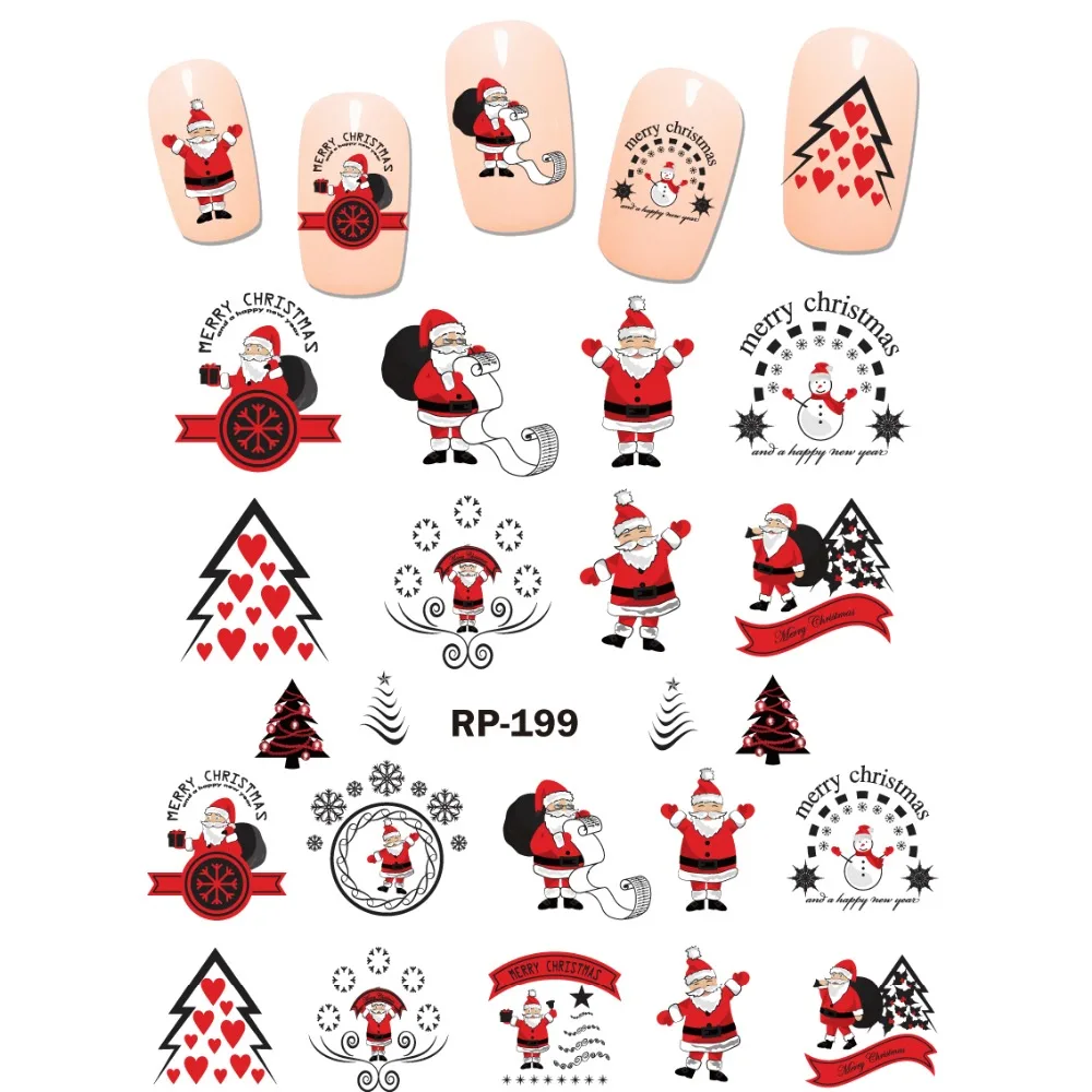 UPRETTEGO дизайн ногтей Красота фотообои слайдер мультфильм Рождество снежинки